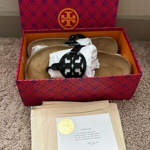 New Miller Cloud Size 7 Tory Burch Sandals Black/Natural